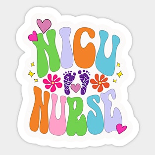 Groovy NICU Nurse Intensive Care Unit Neonatal Nurse Gift Sticker